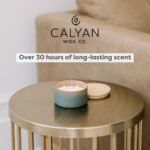 Calyan Wax Co. Evergreen & Eucalyptus 3 Wick Candle - 30 Hour Burn - Luxury Soy Wax in Ceramic Jar - 8oz Non-Toxic Home Candle - Image 4