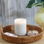 LAMORGIFT 14oz Empty Candle Jars with Bamboo Lids - 6 Pack for DIY Candle Making Supplies - Image 3