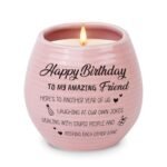 Happy Birthday Gifts for Women - Funny Best Friend Friendship Birthday Gifts for Women Bestie BFF Coworker Classmate - 10oz Lavender Scented Soy Wax Candle