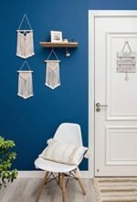 Mkono Small Macrame Wall Hanging 3-Pack | Boho Woven Wall Art for Chic Home Decor | Perfect Gift, 8" W x 14" L - Image 2