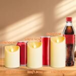 LEOSAN Flameless LED Candles – Battery Operated, Flickering, Remote-Controlled, Ivory Plastic, Ideal for Halloween, Parties, Weddings – Set of 3 (3", 4", 5", 6"). - Image 2
