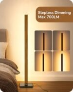 EDISHINE Mid Century Modern Floor Lamp: Remote-Controlled, Dimmable LED Corner Light for Living Room, Bedroom, Office, 7 Color Temperatures 2700K-6000K, 48.43" tall. - Image 4