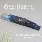 Carnatia Starry Spell Incense Sticks: 6 Mystical Scents, 120 Premium Sticks for Focus, Meditation & Manifestation! - Image 2
