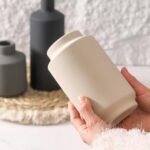 Set of 3 Modern Ceramic Vases for Home Decor, Boho Rustic Flower Pots for Living Room & More - Image 4