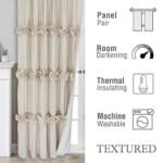 Homechoice Decor Thermal Insulated Blackout Curtains, 54"W x 84"L, Boho Ruched Design, Camel Color - Image 8