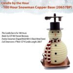 Candle by the Hour: 100-Hour Snowman Candle, Eco-Friendly Beeswax, Copper Base, Cotton Wick - Image 7