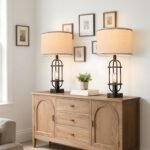 Reaketon Set of 2 Black Table Lamps – 22.3" Farmhouse Style with USB Ports, Bulbs Included - Image 4