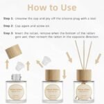 Binca Vidou Lavender & Vanilla Reed Diffuser Set - 2 Natural Aromatherapy Oils for Home & Office - Image 6