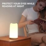 ROOTRO Touch Bedside Table Lamp: Sleek 3-Way Dimmable LED with RGB Mode for Bedrooms & Gift Ideas. - Image 8