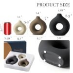 Vanselia Ceramic Vase Set of 3 - Stylish Small Decor for Living Room, Bedroom, Office, and Kitchen. - Image 3