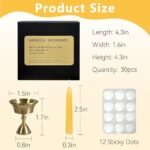20-Min Beeswax Meditation Candles – 30-Pack with Mini Holder & 12 Wax Dots, Natural, Slow Burn, Ideal for Yoga & Mindfulness. - Image 4