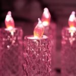 SupBri Rose Shadow LED Flameless Candles | 4-Pack Battery Operated Pillar Candles for Romantic Events (Pink, 2.5" x 7.2") - Image 4
