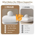 MIULEE Set of 2 Throw Pillow Inserts, 18x18 Inches, 100% Virgin Filling for Couch & Sofa. - Image 6