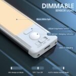 MCGOR 10-Inch Motion Sensor Under Cabinet Lights, 2-Pack, Rechargeable, Dimmable, Wireless for Kitchen & Stairs. - Image 3