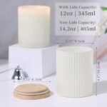 LAMORGIFT 14oz Empty Candle Jars with Bamboo Lids - 6 Pack for DIY Candle Making Supplies - Image 4