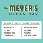 MRS. MEYER'S CLEAN DAY Basil Scented Soy Candle, 7.2 oz (Single Pack) for Fresh Aromas. - Image 6