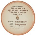 Calyan Wax Co. Pink Lavender Bergamot Aromatic Candle in 5.3 Oz Glass Tumbler - Image 3