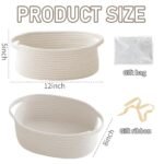JMvicyroam Woven Basket – Small Rope Storage Bin with Handles, Ideal Organizer for Shelves, Closets, Gifts, and Toys. - Image 3