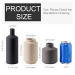 Set of 3 Modern Ceramic Vases for Home Decor, Boho Rustic Flower Pots for Living Room & More - Image 3