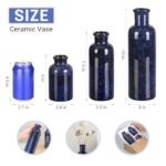 Set of 3 Small Blue Ceramic Vases - Boho Modern Decor for Kitchen, Bathroom, & Living Room. - Image 2