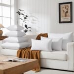 Set of 2 Basic 18x18 Decorative Down Feather Throw Pillow Inserts - White Cotton Square Pillows. - Image 4