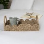 Seagrass Tray with Scalloped Edge by Household Essentials – Natural Decor for Your Home - Image 7