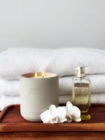 Wholesome Warm Woods Scented Candles - 100% Natural Coconut Wax, 90-Hour Burn, Vegan Eco-Friendly 16 oz Jar - Image 5