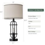 Reaketon Set of 2 Black Table Lamps – 22.3" Farmhouse Style with USB Ports, Bulbs Included - Image 8