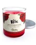 True Rose Scented Natural Soy Candle, Essential Fragrance Oils, 100% Soy, Phthalate & Paraben Free, Clean Burning, 9 Oz.