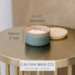 Calyan Wax Co. Evergreen & Eucalyptus 3 Wick Candle - 30 Hour Burn - Luxury Soy Wax in Ceramic Jar - 8oz Non-Toxic Home Candle - Image 6