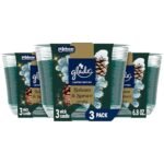 Glade 3-Wick Scented Candle Jar, Balsam & Spruce, Air Freshener Infused with Essential Oils, 6.8 Oz, 3 Count