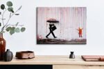Wieco Art Banksy's Raining Day: Colorful Graffiti Canvas for Dining Room & Home Office Decor. - Image 5
