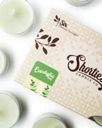 Eucalyptus Leaf Premium Tealight Candles - 6 Highly Scented, Natural Oils USA-Made Green Tea Lights. - Image 2