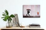 Wieco Art Banksy's Raining Day: Colorful Graffiti Canvas for Dining Room & Home Office Decor. - Image 4