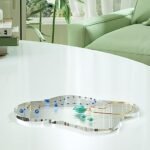Leadiy Clear Acrylic Coaster Plates in Irregular Cloud Shape for Tabletop Protection and Style. - Image 4