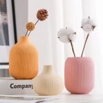 Boho Ceramic Vases Set for Home Decor - Modern Minimalist Bud Vases in Pink, Light Yellow, and Orange. Perfect for Shelves, Tables, and Mantels. - Image 6