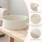 JMvicyroam Woven Basket – Small Rope Storage Bin with Handles, Ideal Organizer for Shelves, Closets, Gifts, and Toys. - Image 4