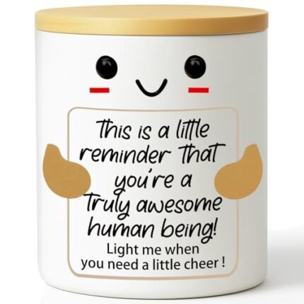 Inspirational Candle Gift – Positive Affirmation Self-Care Candles for Women, Men, Friend, Coworker–Emotional Support Candle for Stress Relief, Anxiety, Birthday, Halloween, Fall, Pumpkin Candles