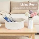 JMvicyroam Woven Basket – Small Rope Storage Bin with Handles, Ideal Organizer for Shelves, Closets, Gifts, and Toys. - Image 8