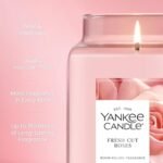 Yankee Candle Fresh Cut Roses, 22oz Large Jar, Scented Candle, 150 Hour Burn Time - Perfect Gift! - Image 4
