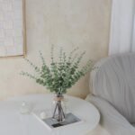 VIERENA 17.5" Eucalyptus Stems in Glass Vase with Faux Water - Ideal for Farmhouse Centerpiece Decor (Sage Green) - Image 8