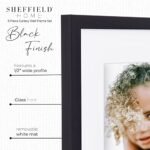 Sheffield Home 9-Piece Gallery Wall Frame Set, 12x12 in. with 8x8 in. Matte Black Mats - Image 4