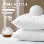 MIULEE Set of 2 Throw Pillow Inserts, 18x18 Inches, 100% Virgin Filling for Couch & Sofa. - Image 3