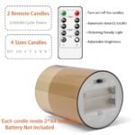 Fo32won Amber LED Flameless Pillar Candles - 5-Piece Set with Remote & Timer, Decorative 3D Flickering Acrylic Candles - Image 9