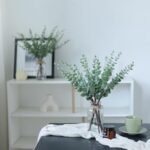 VIERENA 17.5" Eucalyptus Stems in Glass Vase with Faux Water - Ideal for Farmhouse Centerpiece Decor (Sage Green) - Image 4