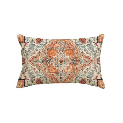 AVOIN colorlife Boho Throw Pillow Cover, 12 x 20 Inch Bohemia Ethnic Style Carpet Pattern Cushion Case for Sofa Couch