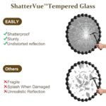 Easly 28-Inch Round Black Beaded Vanity Mirror - HD Circle Mirror for Bathroom, Living Room & Entryway Decor - Image 7
