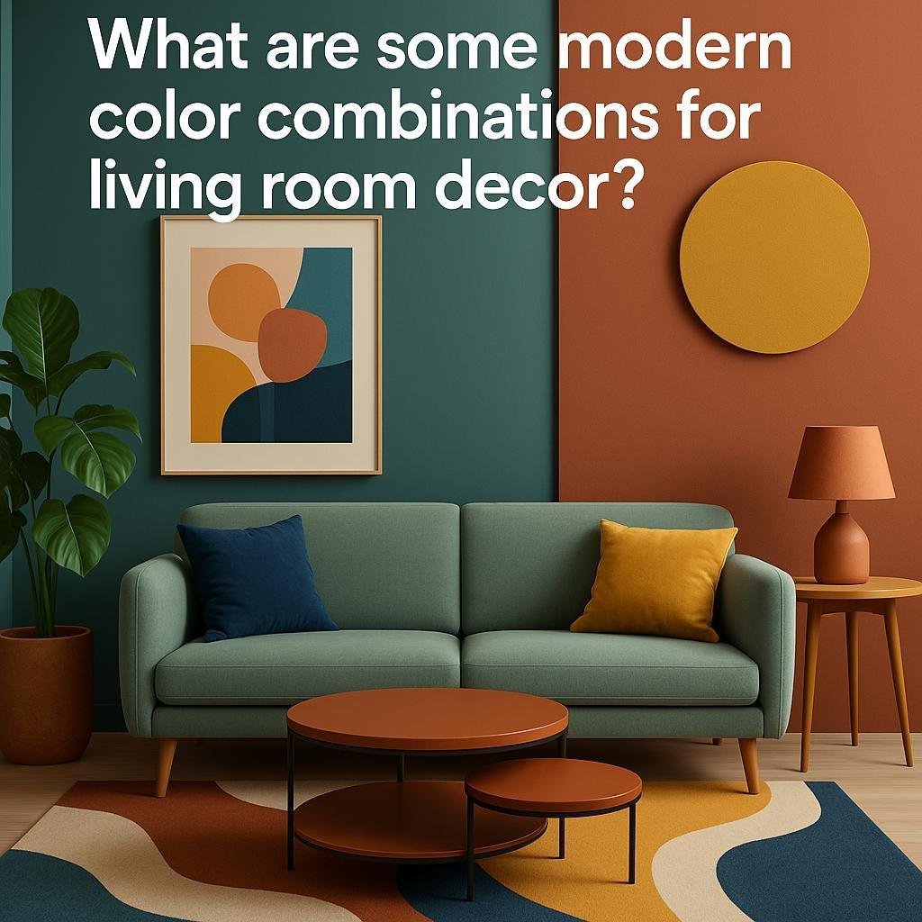 What are some modern color combinations for living room decor?