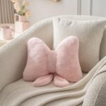 Novohive Butterfly Bow Pillow - Cute Decorative Throw Pillow for Bed & Sofa, Pink, 10 x 8 inches, Adorable Home Decor. - Image 4