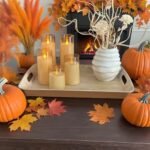 Fo32won Amber LED Flameless Pillar Candles - 5-Piece Set with Remote & Timer, Decorative 3D Flickering Acrylic Candles - Image 5